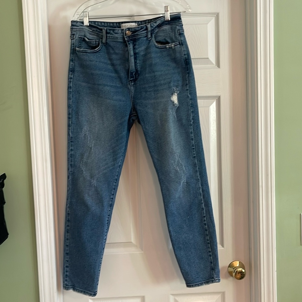 Carly Jean High Rise Mom Jean Denim Jeans Sz 13